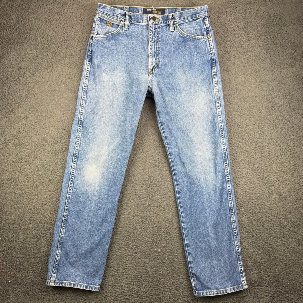 Wrangler George Strait Collection Jeans Mens 34x32 Blue 13MGSHD Cowboy Cut Denim